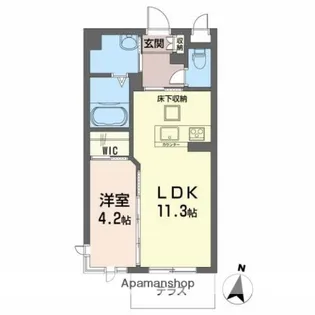 シャーメゾンN・Ⅲ【1階】の間取り