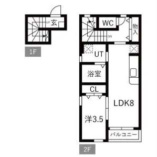 WISPERIA穂波(ウィスペリアホナミ)【201号室】の間取り