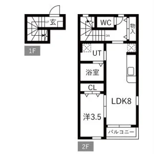 WISPERIA穂波(ウィスペリアホナミ)【208号室】の間取り