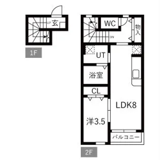 WISPERIA穂波(ウィスペリアホナミ)【202号室】の間取り