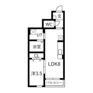 WISPERIA穂波(ウィスペリアホナミ)【1階】の間取り