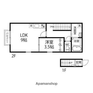 グランドソレイユ北山【201号室】の間取り