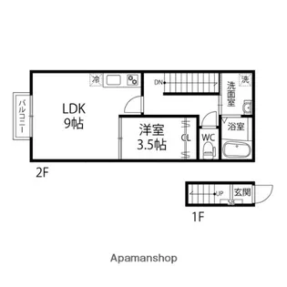 グランドソレイユ北山【203号室】の間取り