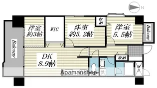 ロイヤルパレス泉中央【1階】の間取り