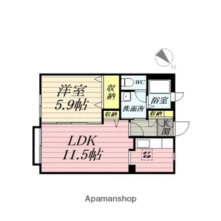 メゾン・ド・オクラホマ Ⅴ【1階】の間取り