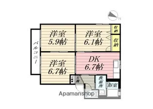 グリーンヒルズC【2階】の間取り