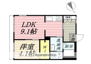 ニューフォーブルアオトB【1階】の間取り