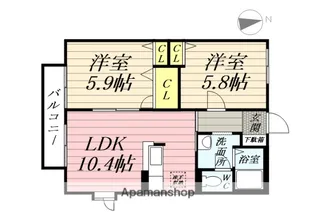 アルカンシエルB【1階】の間取り