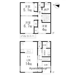M’S GARDENⅡ【e号室】の間取り