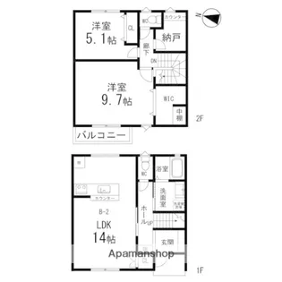 M’S GARDENⅡ【c号室】の間取り