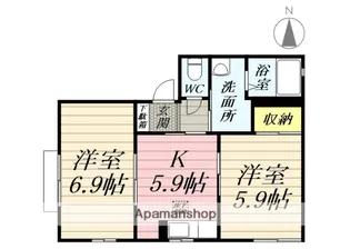 フジコウハイツ10【1階】の間取り