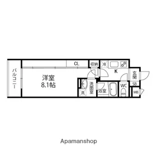 AL SOL泉中央【102号室】の間取り