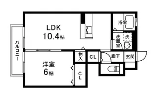 1LDKの間取り画像
