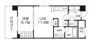 シュロスミーナ晩翠通【2階】の間取り