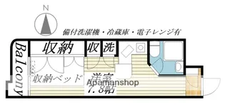 ラ・パルフェ・ド・国見【108号室】の間取り