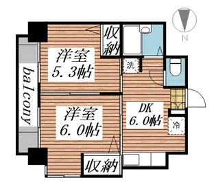 リッツコート宮町【3階】の間取り