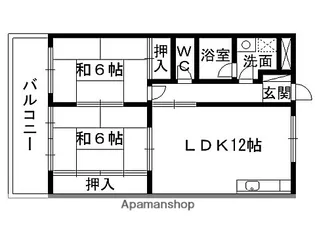 プレステージ黒松【1階】の間取り