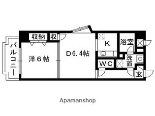 ツインプラザ幸【4階】の間取り