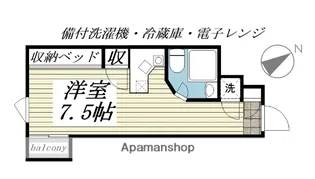 ラ・パルフェ・ド・東仙台【105号室】の間取り