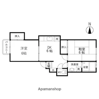 メゾンクロカワ【202号室】の間取り
