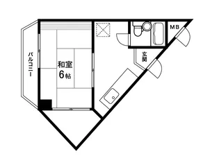 1Kの間取り画像