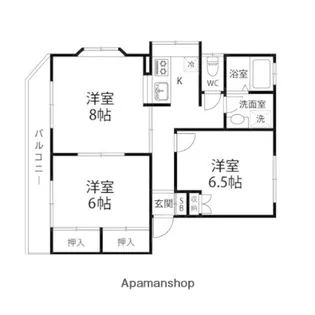 メゾンパル【B-202号室】の間取り