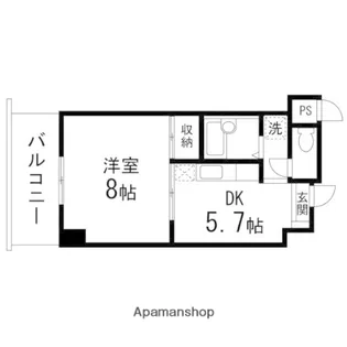 YSKコーポ卸町【0808号室】の間取り