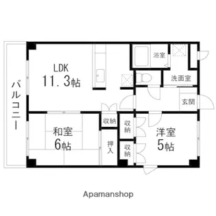 グローリアス鹿野【105号室】の間取り