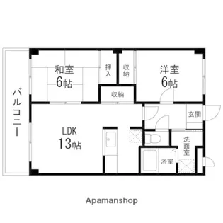 グローリアス鹿野【402号室】の間取り
