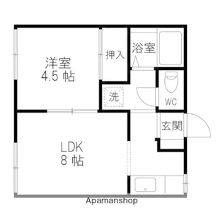 ドゥ・アルブル【102号室】の間取り