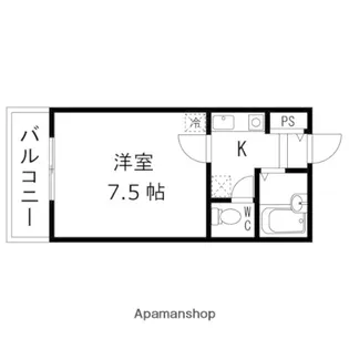 1Kの間取り画像