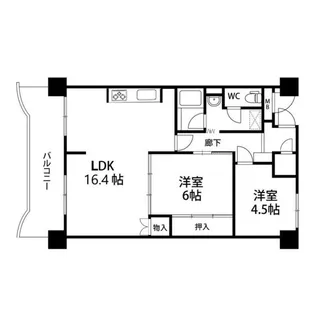 二軒茶屋エスコムビル【0905号室】の間取り