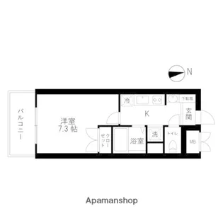 1Kの間取り画像