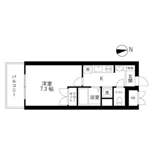 1Kの間取り画像