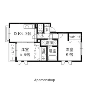 レアーラ【201号室】の間取り