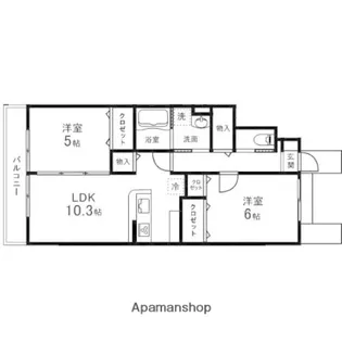 CONTRADA【102号室】の間取り