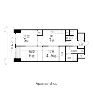 卸町マンションフタバ【0602号室】の間取り