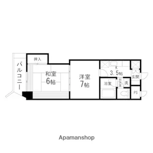 卸町マンションフタバ【1502号室】の間取り