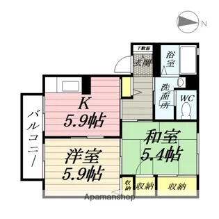 グランドゥールⅠ【2階】の間取り