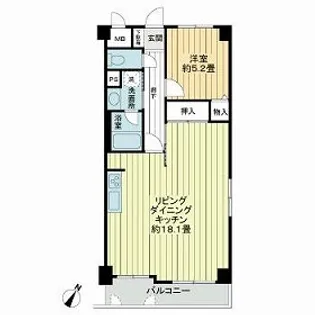 ライオンズマンション若林第2【2階】の間取り