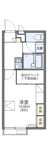 レオパレスエル クレイン【208号室】の間取り