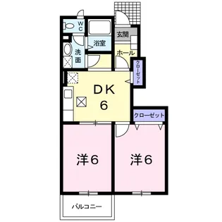 グランデパインヒルズB【1階】の間取り