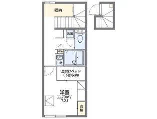 レオパレス沢田南【2階】の間取り