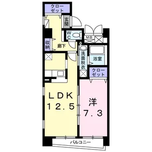 プログレ河原町【4階】の間取り