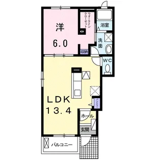 グランツーS【1階】の間取り