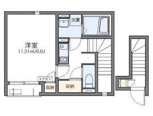 レオネクストコンフォーティア【202号室】の間取り