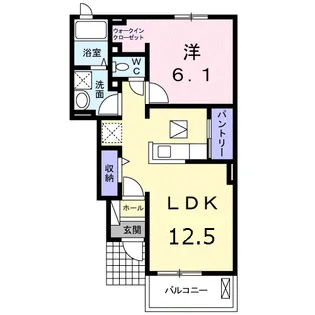 ガーデンコート エアリー【1階】の間取り