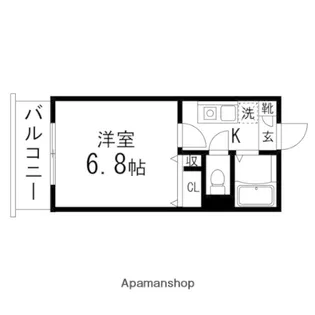 コンフォートKM【206号室】の間取り