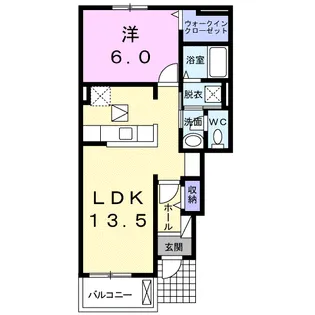 メゾン アスティケⅡ【1階】の間取り