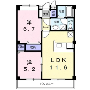 アルモニー パル【2階】の間取り